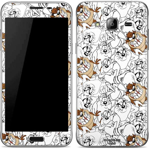 Looney Tunes Tasmanian Devil Super Sized Pattern Galaxy J3 Skin