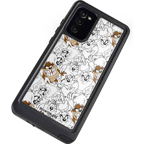 Looney Tunes Tasmanian Devil Super Sized Pattern Galaxy Note20 5G Waterproof Case