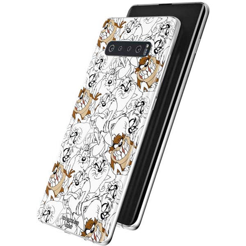 Looney Tunes Tasmanian Devil Super Sized Pattern Galaxy S10 Plus Skin