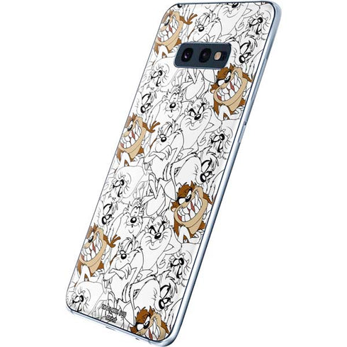 Looney Tunes Tasmanian Devil Super Sized Pattern Galaxy S10e Skin