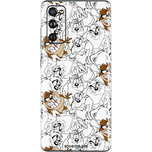 Looney Tunes Tasmanian Devil Super Sized Pattern Galaxy S20 Fan Edition Skin