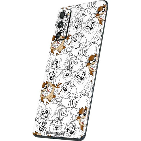 Looney Tunes Tasmanian Devil Super Sized Pattern Galaxy S20 Fan Edition Skin