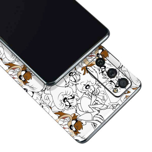 Looney Tunes Tasmanian Devil Super Sized Pattern Galaxy S20 Fan Edition Skin