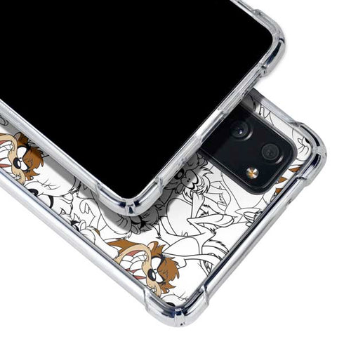 Looney Tunes Tasmanian Devil Super Sized Pattern Galaxy S20 FE Clear Case
