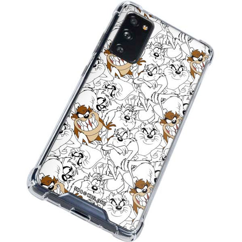 Looney Tunes Tasmanian Devil Super Sized Pattern Galaxy S20 FE Clear Case