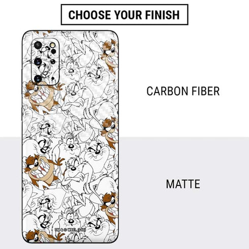 Looney Tunes Tasmanian Devil Super Sized Pattern Galaxy S20 Plus Skin