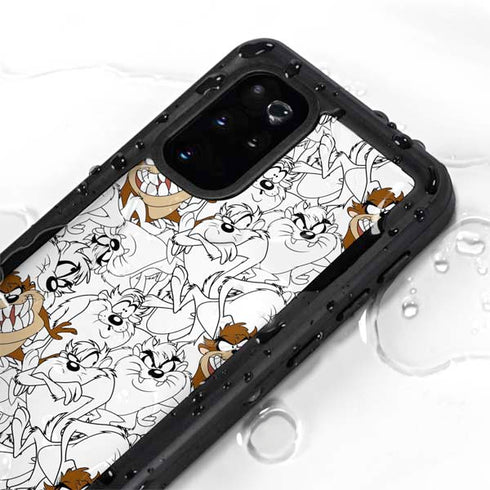 Looney Tunes Tasmanian Devil Super Sized Pattern Galaxy S20 Plus Waterproof Case