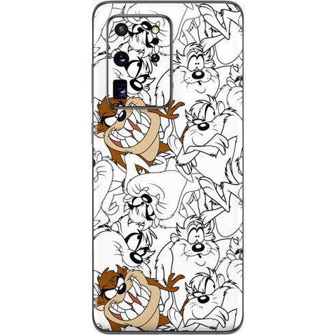 Looney Tunes Tasmanian Devil Super Sized Pattern Galaxy S20 Ultra 5G Skin