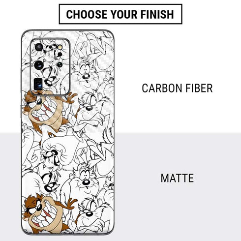 Looney Tunes Tasmanian Devil Super Sized Pattern Galaxy S20 Ultra 5G Skin