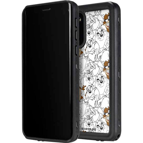 Looney Tunes Tasmanian Devil Super Sized Pattern Galaxy S20 Waterproof Case