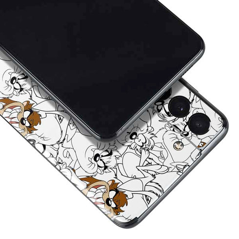 Looney Tunes Tasmanian Devil Super Sized Pattern Galaxy S21 5G Skin