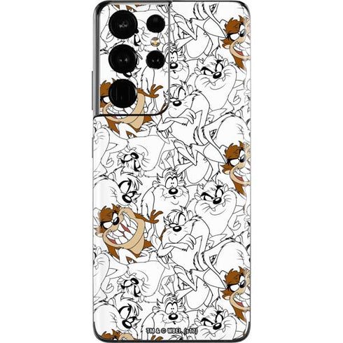 Looney Tunes Tasmanian Devil Super Sized Pattern Galaxy S21 Ultra 5G Skin