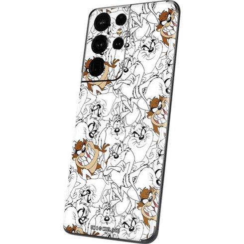 Looney Tunes Tasmanian Devil Super Sized Pattern Galaxy S21 Ultra 5G Skin