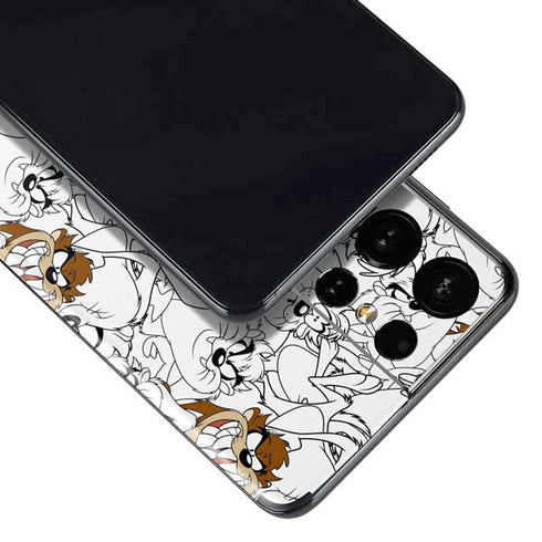 Looney Tunes Tasmanian Devil Super Sized Pattern Galaxy S21 Ultra 5G Skin