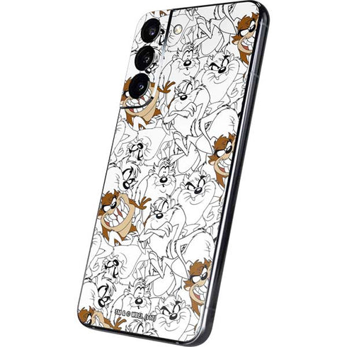 Looney Tunes Tasmanian Devil Super Sized Pattern Galaxy S22 Plus Skin