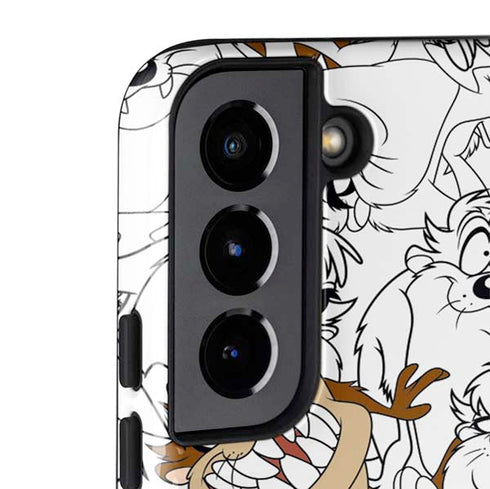 Looney Tunes Tasmanian Devil Super Sized Pattern Galaxy S22 Pro Case