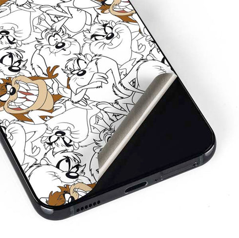Looney Tunes Tasmanian Devil Super Sized Pattern Galaxy S22 Skin