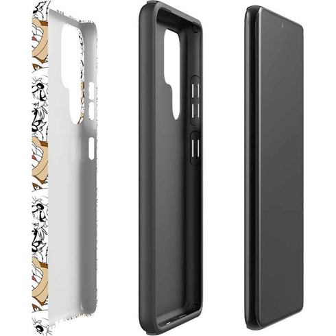 Looney Tunes Tasmanian Devil Super Sized Pattern Galaxy S22 Ultra Pro Case
