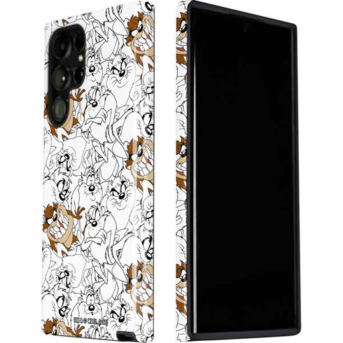 Looney Tunes Tasmanian Devil Super Sized Pattern Galaxy S22 Ultra Pro Case