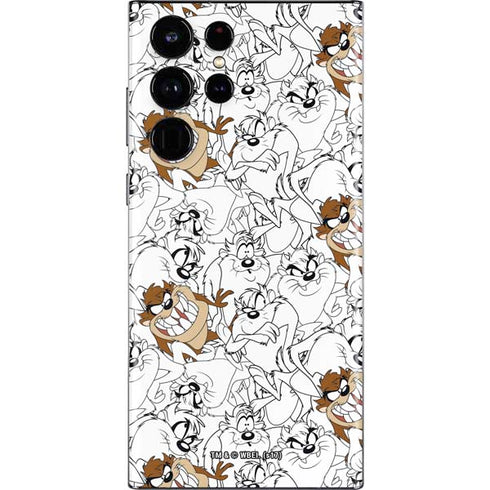 Looney Tunes Tasmanian Devil Super Sized Pattern Galaxy S22 Ultra Skin