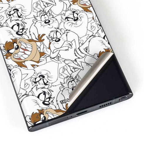 Looney Tunes Tasmanian Devil Super Sized Pattern Galaxy S22 Ultra Skin