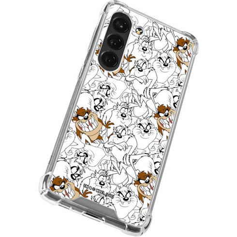 Looney Tunes Tasmanian Devil Super Sized Pattern Galaxy S23 Clear Case
