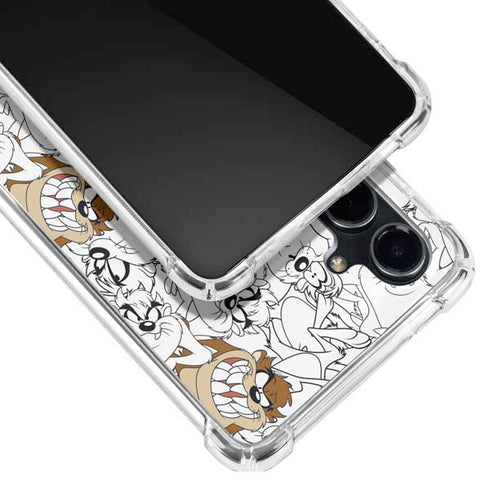 Looney Tunes Tasmanian Devil Super Sized Pattern Galaxy S23 FE Clear Case