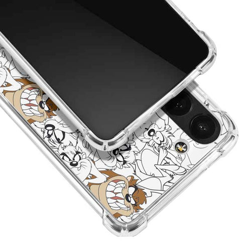 Looney Tunes Tasmanian Devil Super Sized Pattern Galaxy S23 Plus Clear Case