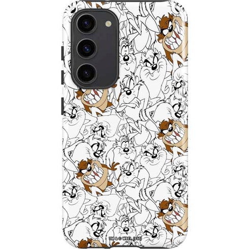 Looney Tunes Tasmanian Devil Super Sized Pattern Galaxy S23 Plus Pro Case