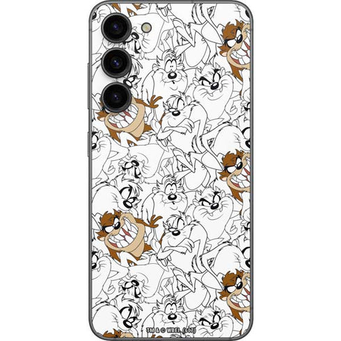 Looney Tunes Tasmanian Devil Super Sized Pattern Galaxy S23 Plus Skin