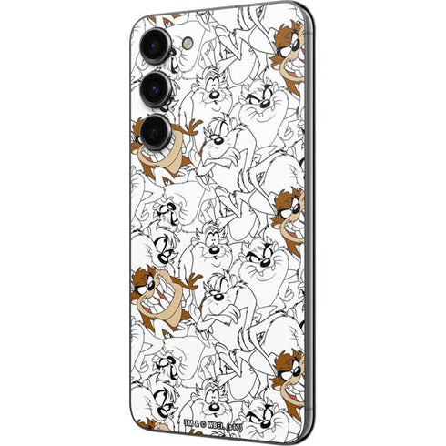 Looney Tunes Tasmanian Devil Super Sized Pattern Galaxy S23 Plus Skin
