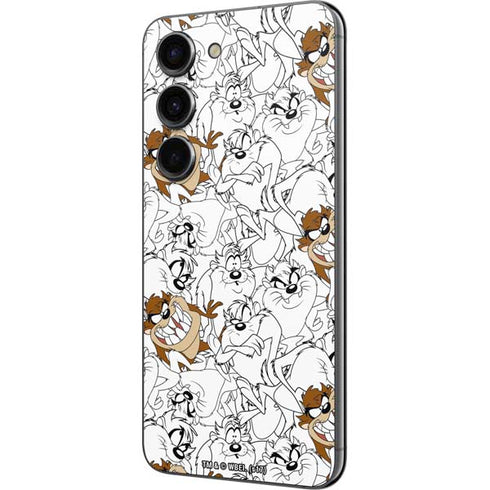 Looney Tunes Tasmanian Devil Super Sized Pattern Galaxy S23 Skin