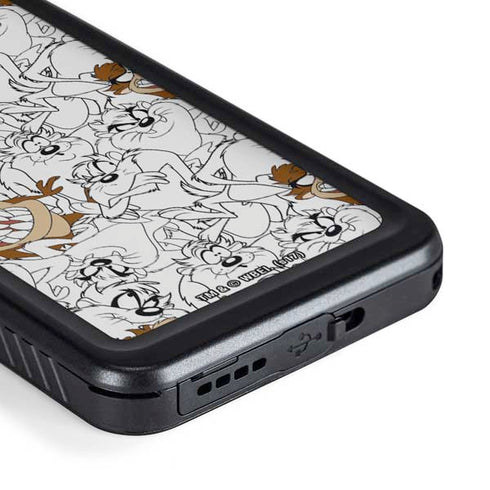 Looney Tunes Tasmanian Devil Super Sized Pattern Galaxy S23 Waterproof Case
