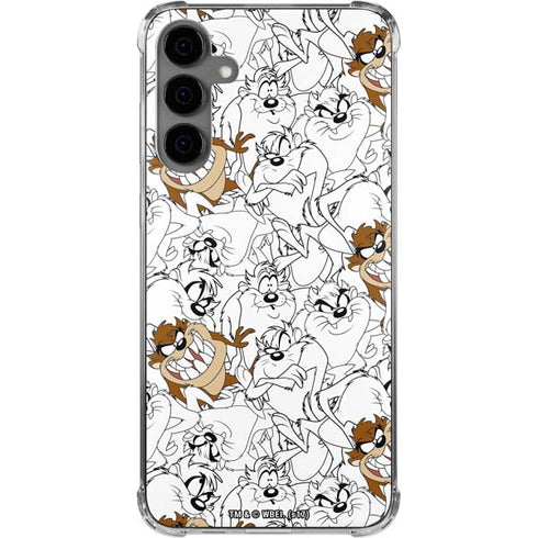 Looney Tunes Tasmanian Devil Super Sized Pattern Galaxy S24 Plus Clear Case