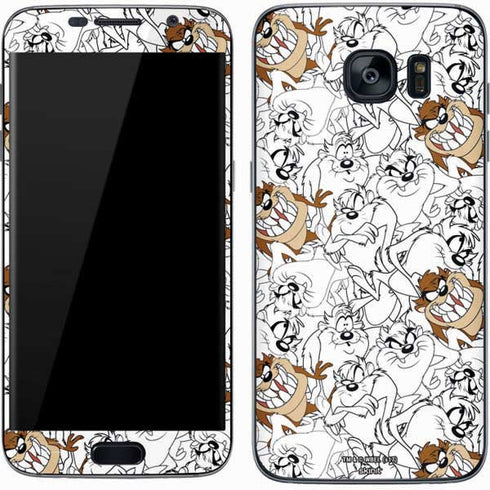 Looney Tunes Tasmanian Devil Super Sized Pattern Galaxy S7 Skin