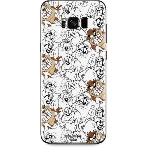 Looney Tunes Tasmanian Devil Super Sized Pattern Galaxy S8 Skin