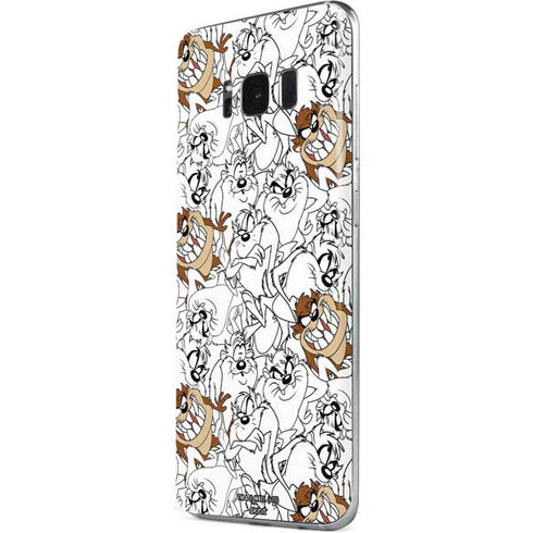 Looney Tunes Tasmanian Devil Super Sized Pattern Galaxy S8 Skin