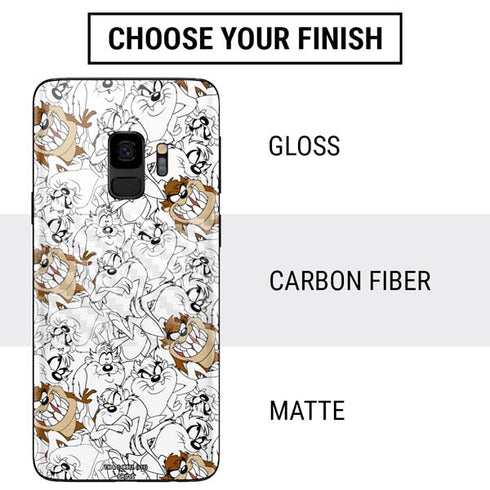Looney Tunes Tasmanian Devil Super Sized Pattern Galaxy S9 Skin