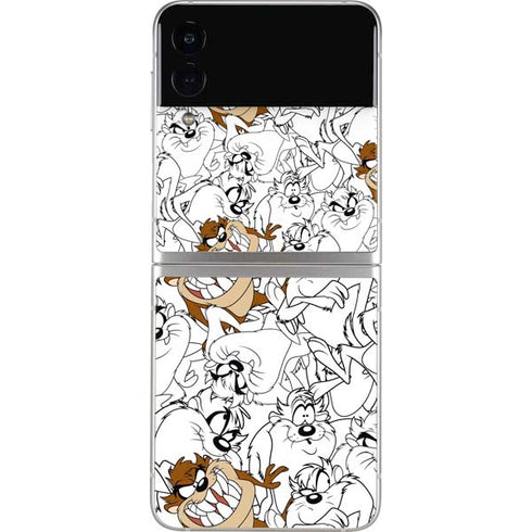 Looney Tunes Tasmanian Devil Super Sized Pattern Galaxy Z Flip3 5G Skin