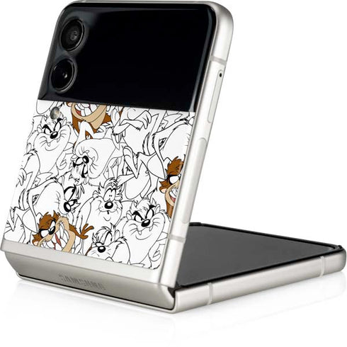 Looney Tunes Tasmanian Devil Super Sized Pattern Galaxy Z Flip3 5G Skin