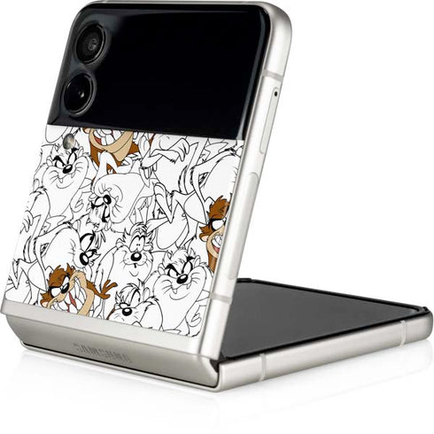 Looney Tunes Tasmanian Devil Super Sized Pattern Galaxy Z Flip4 5G Skin