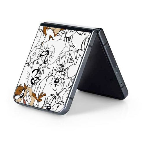 Looney Tunes Tasmanian Devil Super Sized Pattern Galaxy Z Flip5 5G Skin
