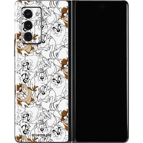 Looney Tunes Tasmanian Devil Super Sized Pattern Galaxy Z Fold2 5G Skin