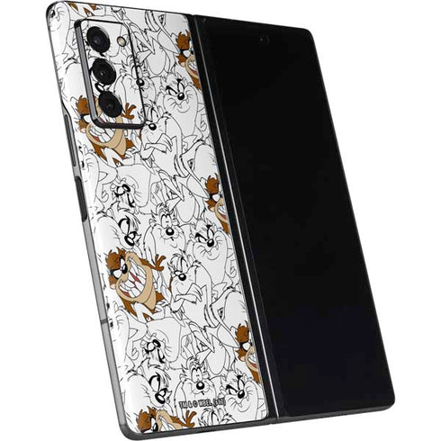 Looney Tunes Tasmanian Devil Super Sized Pattern Galaxy Z Fold2 5G Skin