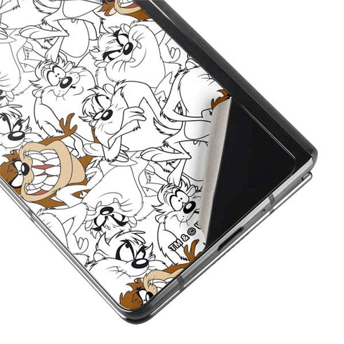 Looney Tunes Tasmanian Devil Super Sized Pattern Galaxy Z Fold2 5G Skin
