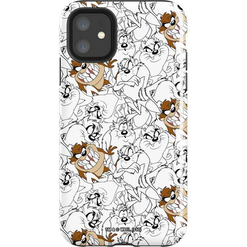 Looney Tunes Tasmanian Devil Super Sized Pattern iPhone 11 Impact Case