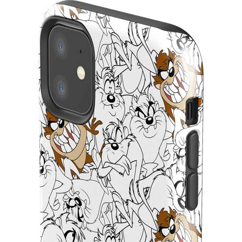 Looney Tunes Tasmanian Devil Super Sized Pattern iPhone 11 Impact Case