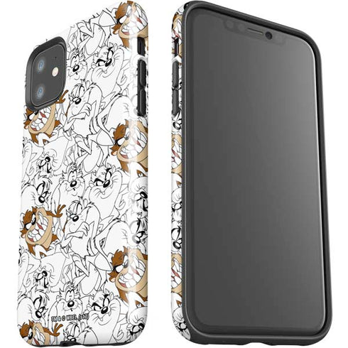 Looney Tunes Tasmanian Devil Super Sized Pattern iPhone 11 Impact Case