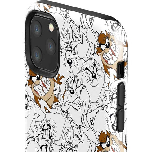 Looney Tunes Tasmanian Devil Super Sized Pattern iPhone 11 Pro Max Impact Case