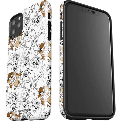 Looney Tunes Tasmanian Devil Super Sized Pattern iPhone 11 Pro Max Impact Case